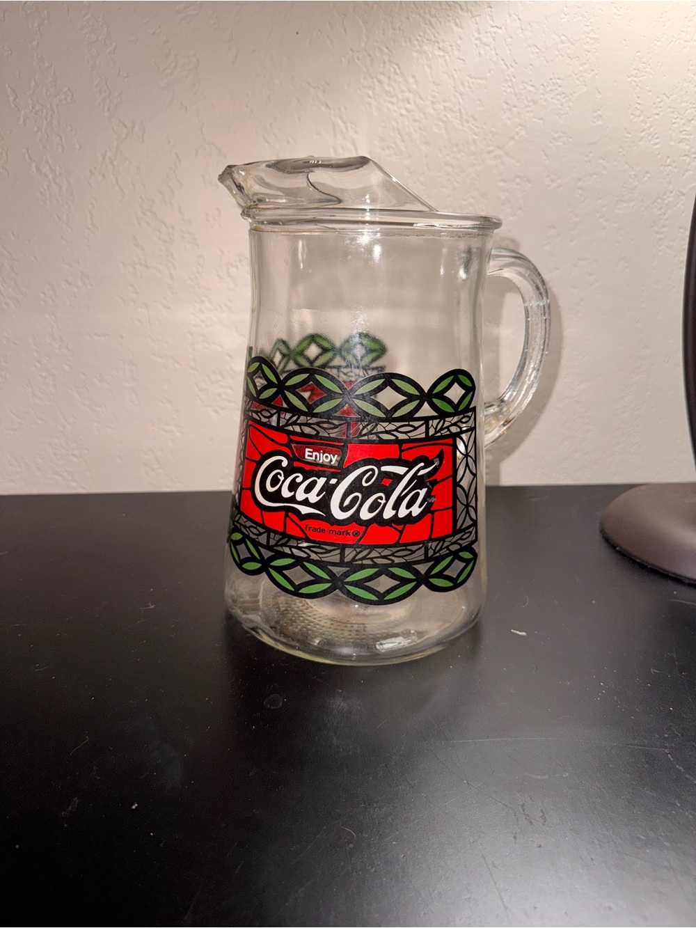 Vintage Coke a Cola Glass Pitcher